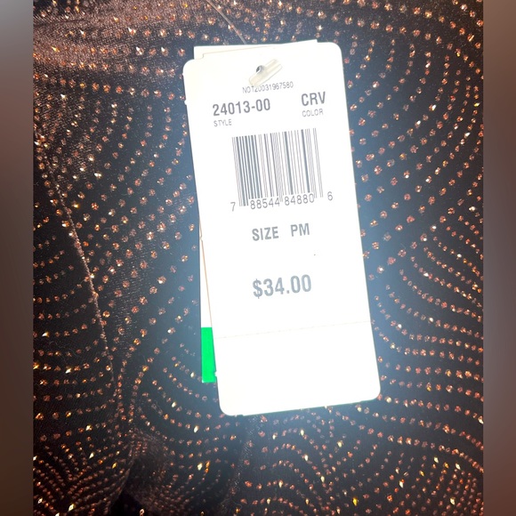 NWT Vintage Two Piece Brown Long Sleeve Top and Pants with Elastic Waist - Picture 11 of 11